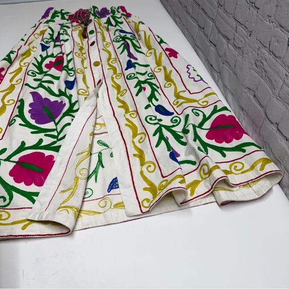 AML Embroidered Floral Maxi Skirt  MADE IN INDIA one size - Picture 7 of 12